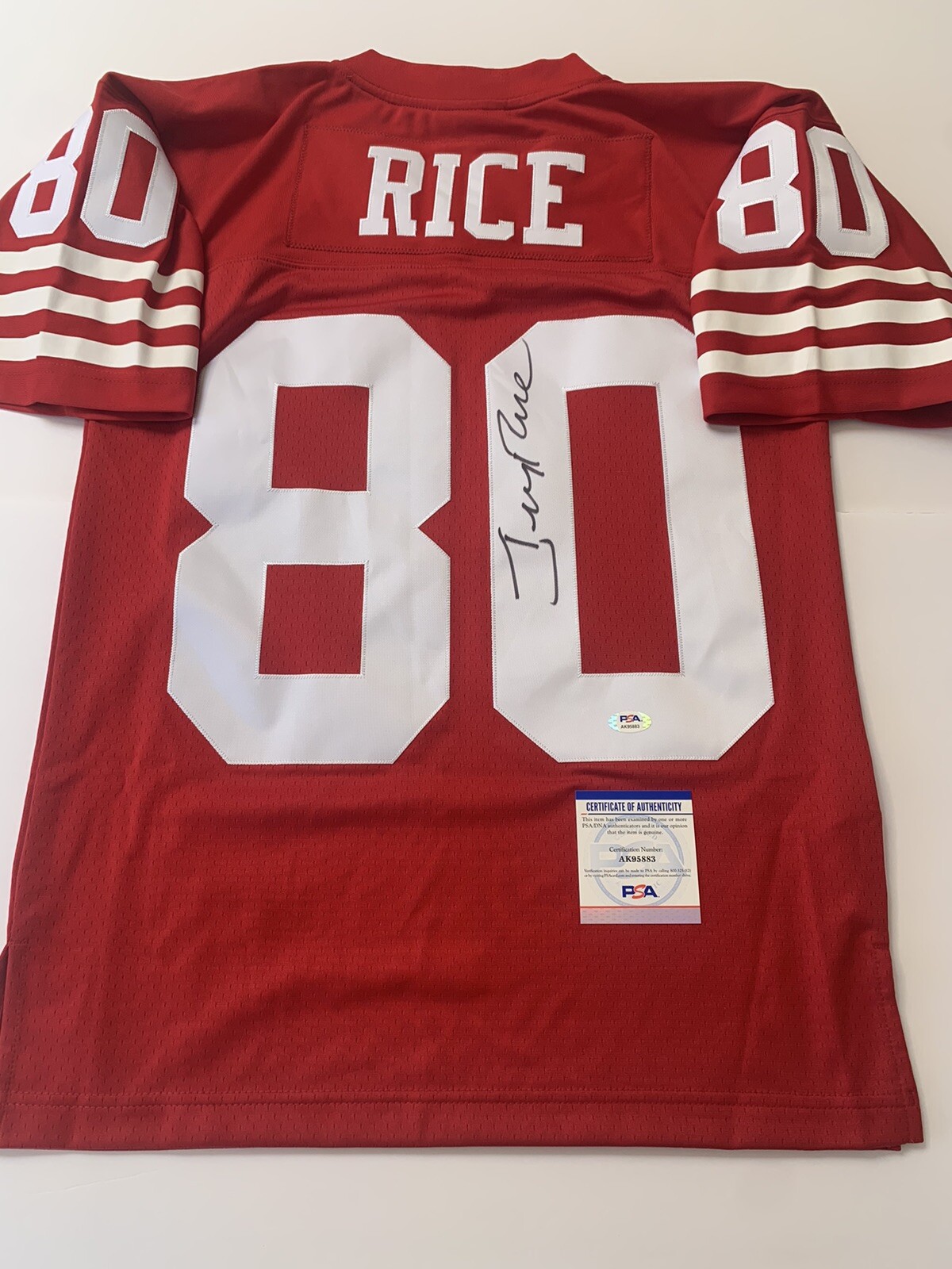 Jerry Rice signed San Francisco 49ers authentic jersey PSA/DNA autograph