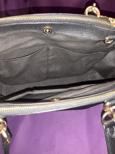 Bolso de mano Coach Crossgrain Brooke de cuero negro F25397 - Imagen 16 de 21