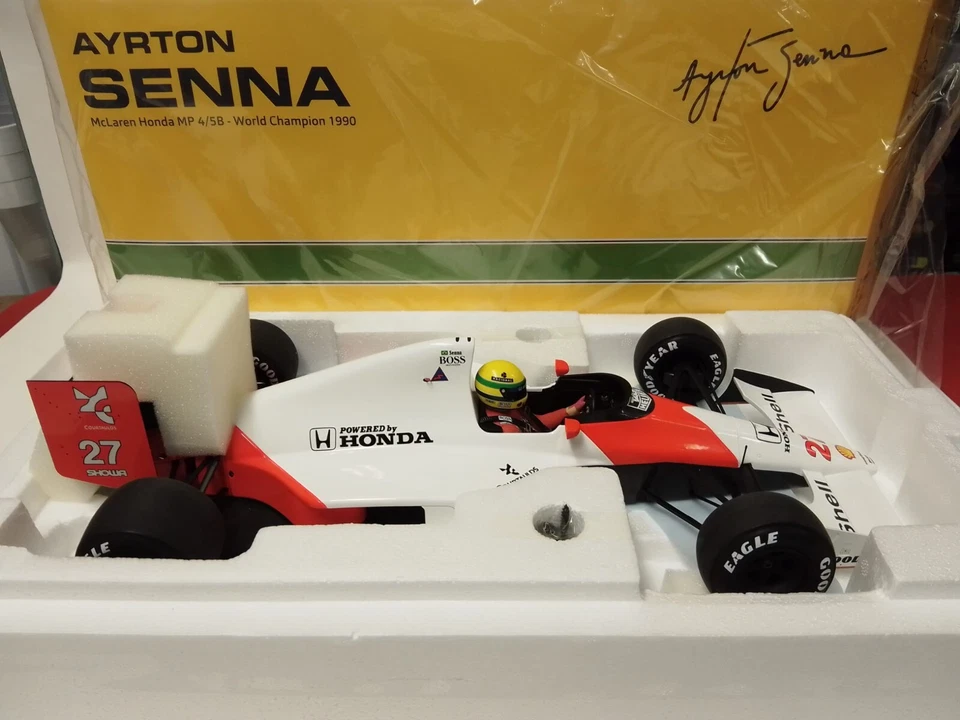 Minichamps Mclaren Honda MP4/5B #27 A. Senna World Champion 1990 1/12 547901227 - Immagine 2 di 4