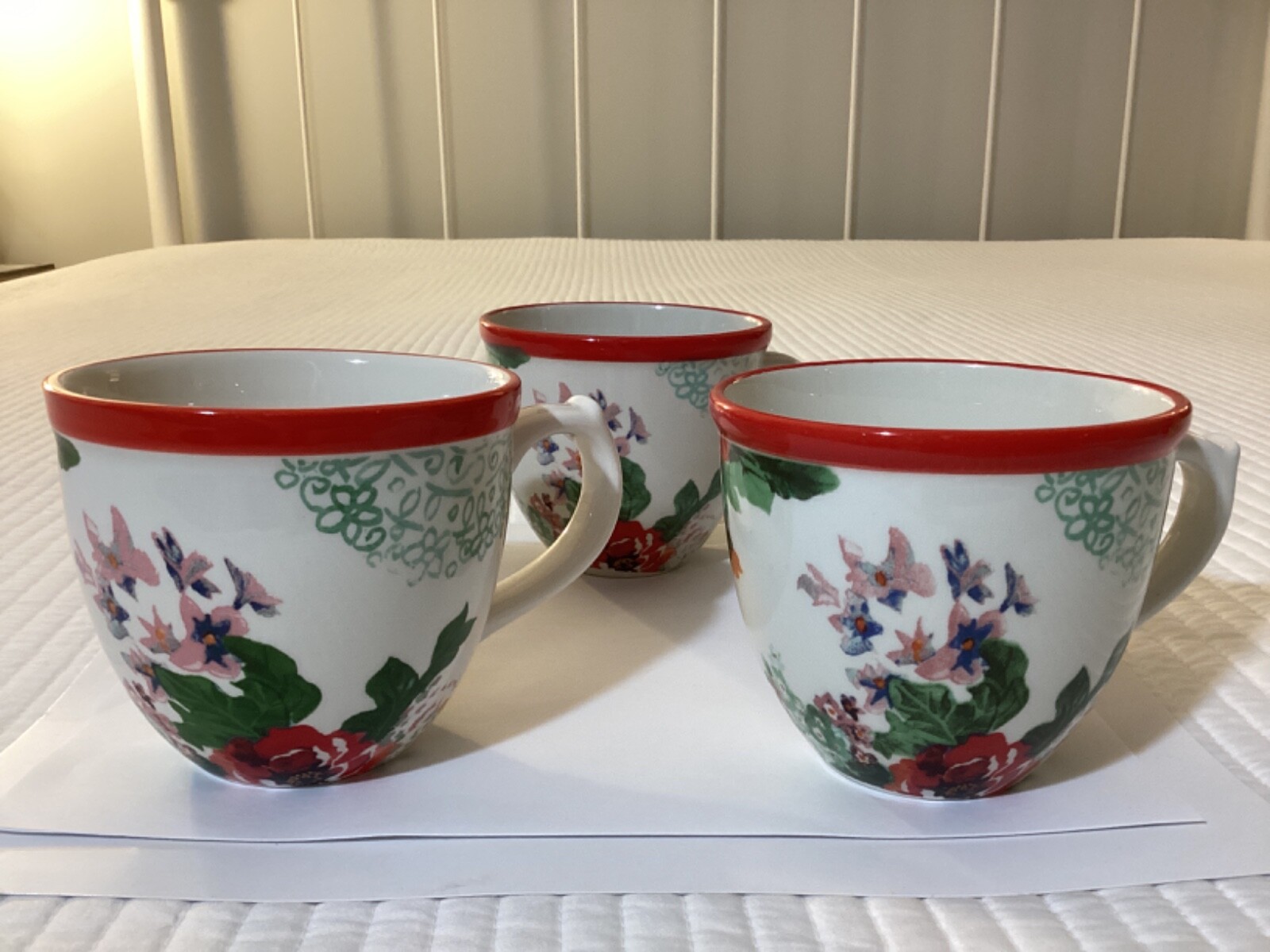 The Pioneer Woman COUNTRY GARDEN  Tea  Coffee Mugs  Set/3  BRAND NEW  Ships FREE
