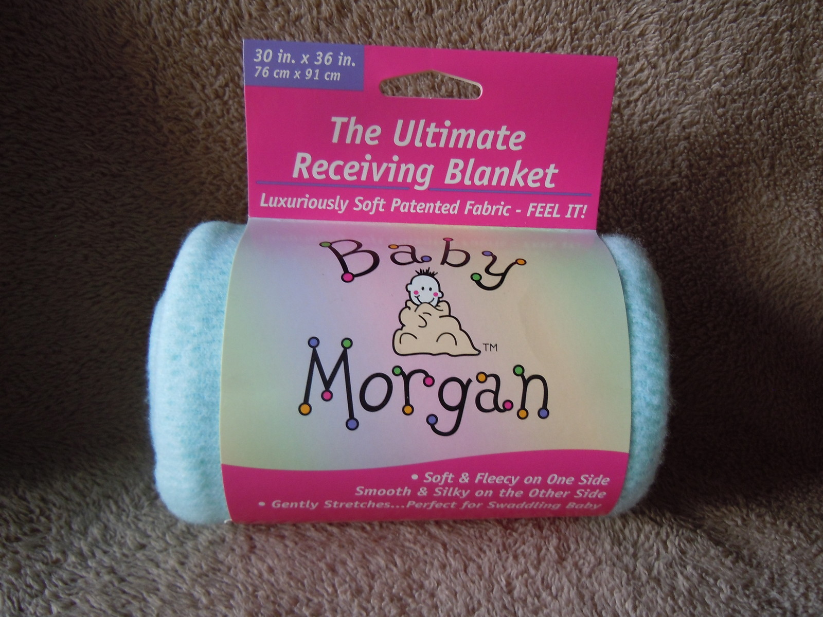 Vintage (Original) Baby Morgan Aqua Ultimate Receiving Blanket