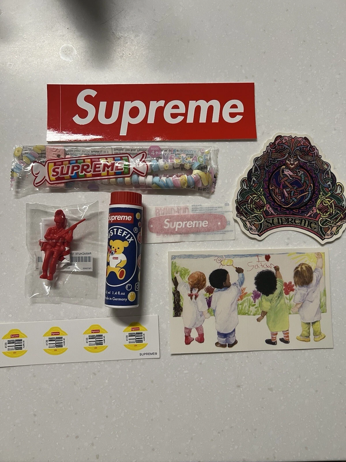 Lot d'accessoires suprêmes autocollants bonbons