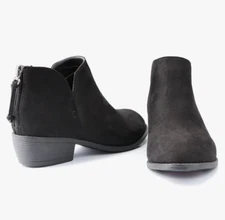 Ninetin Gel Women's Size 7 M Black Faux Suede Ankle Boots 1