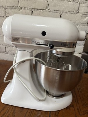 Kitchen Aid K45SSWH Classic Stand Mixer 250 Watt 10 Speed w/ 4.5 Quarts Bowl