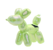 Way To Celebrate Halloween Iridescent Green Balloon Dog Plush 8"L New