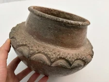 Vintage Meso-American Latin Clay Art Pottery Vessel Bowl B