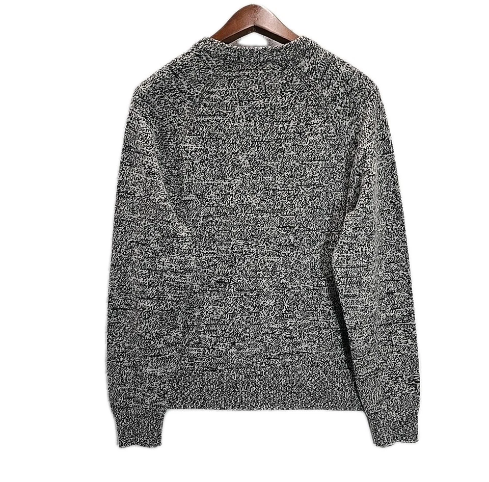 Jack Spade Mens Olson Marled Crew Neck 100% Wool Sweater Sz M Grey Black - Image 4 of 4