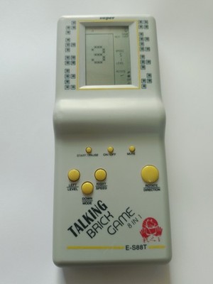 TESTED Brick Game 8 in 1 Vintage 90's Handheld Gaming Console Talking E-S88T