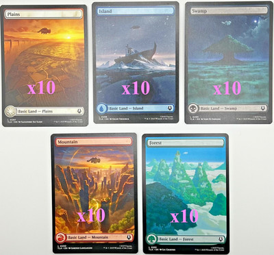 Magic - Avatar: The Last Air Bender Full Art Basic Land Set of 50 - TLA MTG