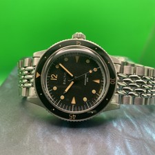 Beautiful Baltic Aquascaphe Black Gilt 39mm Full Set With BRAND NEW BOR Bracelet