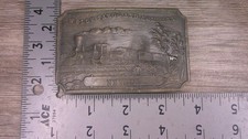 Wells Fargo Co. steam locomotive belt buckle with Nevada on buckle    Z157