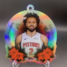 2025-26 Topps Holiday #DCO-CC Cade Cunningham Die-Cut Ornament Detroit Pistons