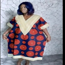 Women's African Print Modern Ankara Kaftan Large size Dress