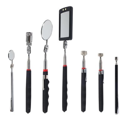VortecSys Telescoping Magnetic Pickup Tool Set, 3Pcs Round and 7, Black