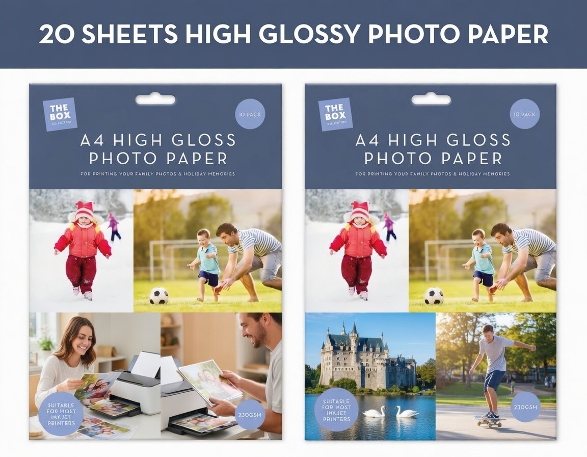 20 Pack - Premium Glossy Photo Paper A4 230GSM Inkjet Printer Quality 2x10 packs