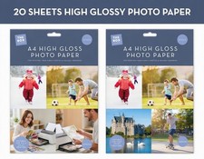 20 Pack - Premium Glossy Photo Paper A4 230GSM Inkjet Printer Quality 2x10 packs