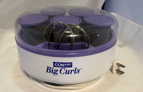 Conair Big Curls Dual Voltage Travel Compact TS6 5 Hot Roller Set Tested