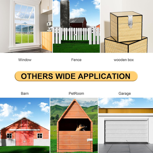 2 Stück Türschlösser Hasp Riegel, 3 Zoll SUS 304 Edelstahl Sicherheit Packlock Verschluss  - Bild 5 von 12