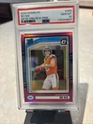 2024 Panini Donruss - Rated Rookie Bo Nix #369 Optic Prev Pink Prizm (RC) PSA 10