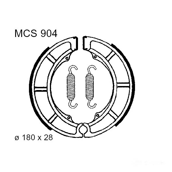 Bremsbacken Hinten TRW MCS904 FüR Suzuki GT 380 Bj. 1973-1976-image