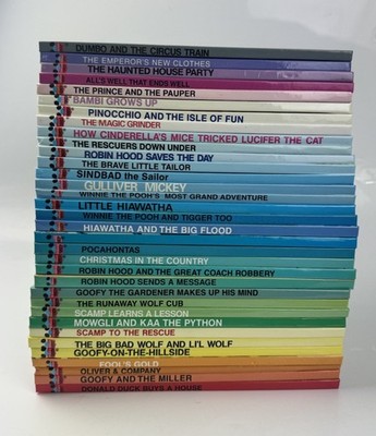 Disney World Of Reading   42 Rare Collectors Vintage Grolier Hardback Books