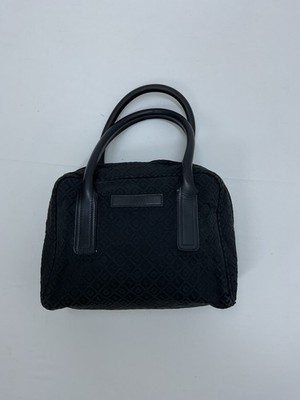 GIANFRANCO FERRE women s Black Quilted Fabric Cotton Blend Handbag  M.i.italy EC