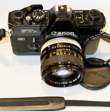 Canon FTb QL  35mm Film Camera, Black Body w/...