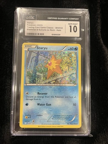 Staryu 004/034 – CGC 10 GEM MINT – 2023 TCG Classic Blastoise Deck  Holo Pokémon