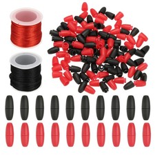 60 Set 24mm Breakaway Clasps with 20m Nylon Lanyard String Cords, Black, Red