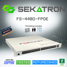    Fortinet FortiSwitch FS-448D-FPOE 48-Port PoE Managed Ethernet Switch  
