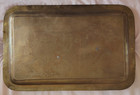 Vintage Hammerded Brass Hand Tooled Decorative Tray — photo 3