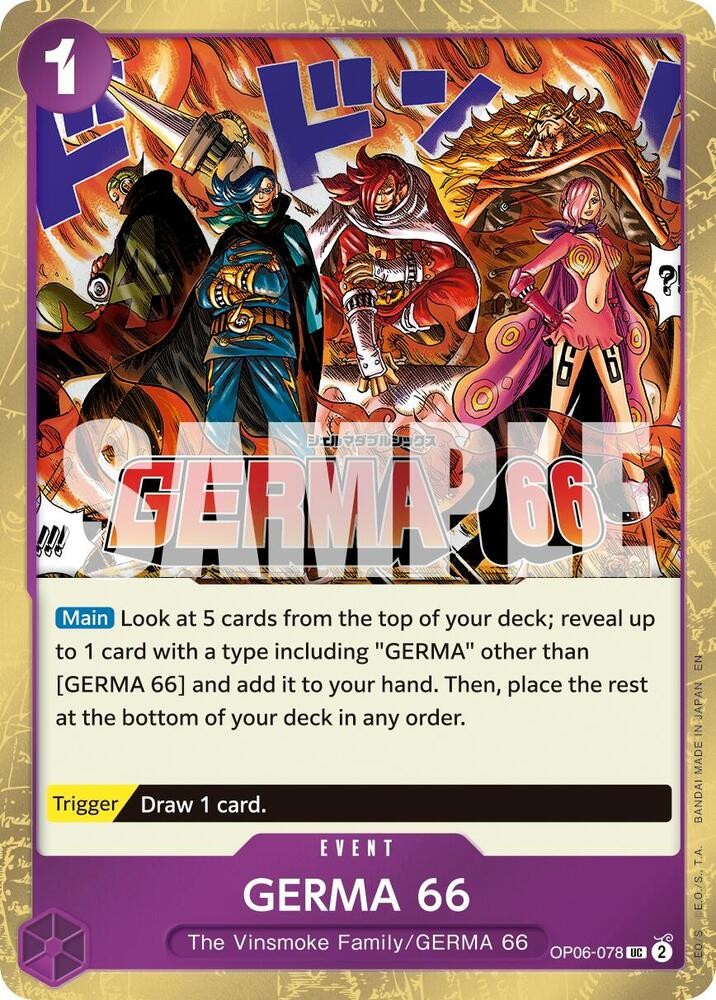 GERMA 66 (Pirate Foil) UC Premium Booster -The Best- Vol. 2 OP06-078 NM