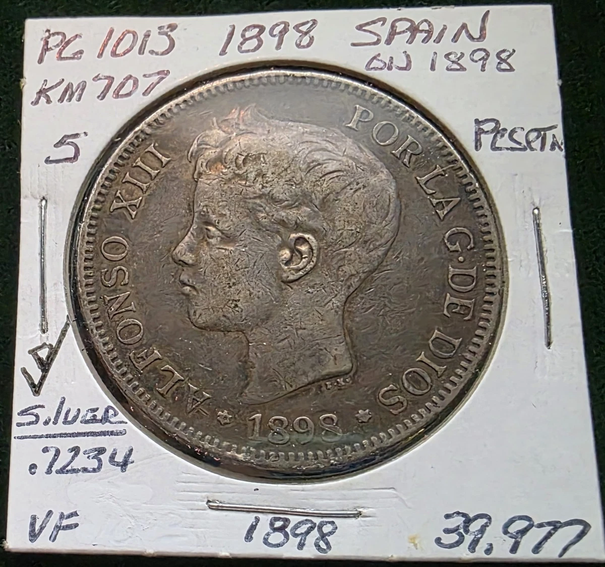 Peseta 1898 Year Spanish Coins for sale | eBay
