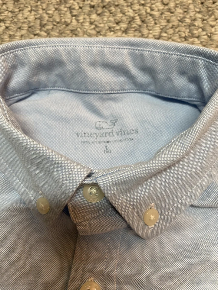 Vineyard Vines Women's Light Blue Oxford Dress Shirt Button Down Large L - Image 3 of 4