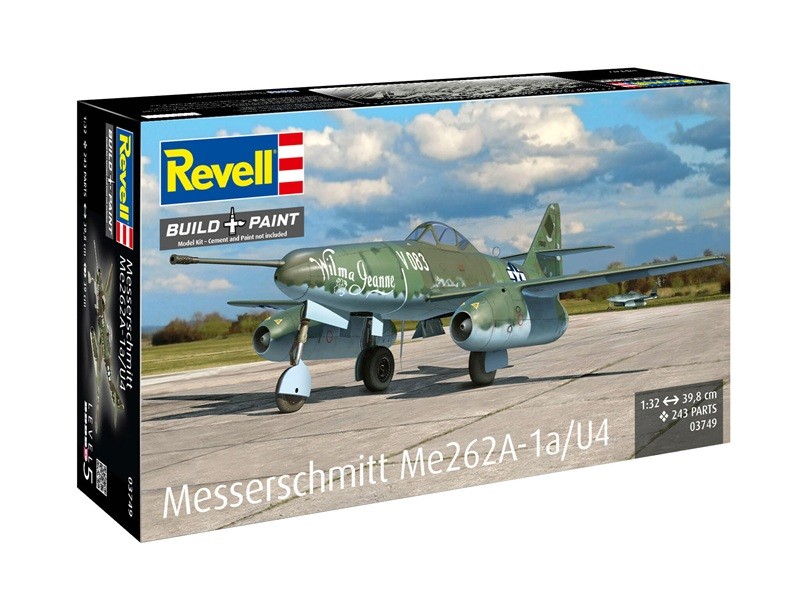 Revell 03749 1/32 Messerschmitt Me262A-1a/U4 Plane Model Kit - New