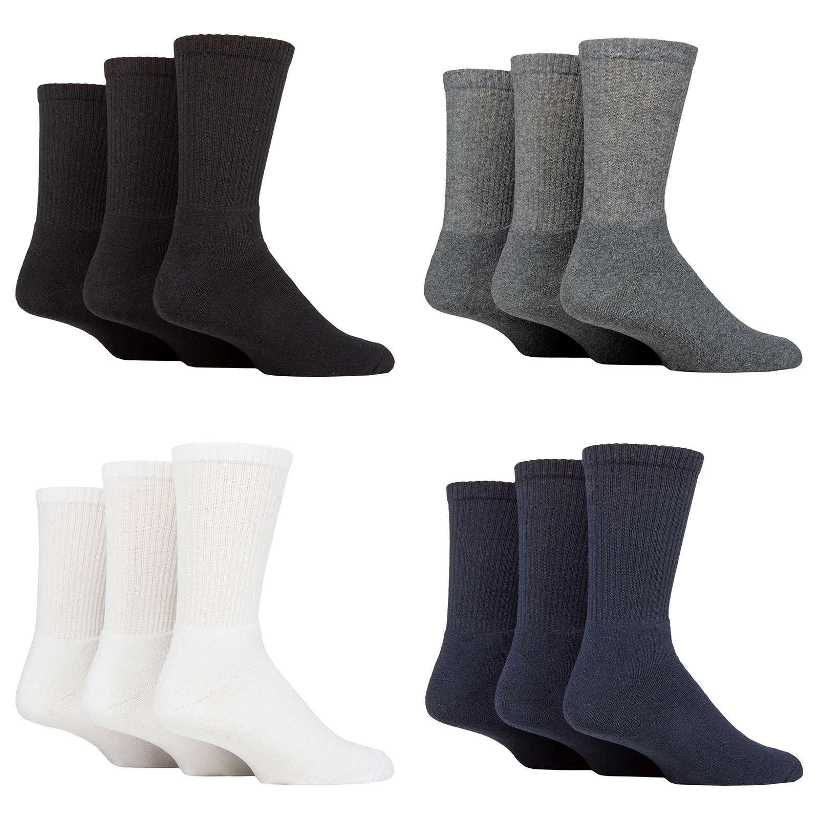 SOCKSHOP TORE - 3 Pack Mens Plain Crew Sport Cotton Socks
Opens in a new window or tab