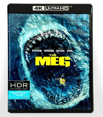 The Meg (2-Disc 4K Ultra HD/Blu-ray, 2018, Widescreen) Like New !  Jason Statham