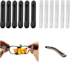 6 Paar Brillenbügel überzug,Schwarz und Klar Brillenbügel Gummi,Silikon Brillen 