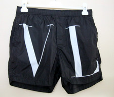 VLTN VALENTINO Spa SWIM SHORTS Trunks UK 30, IT 48, black + net brief, pockets