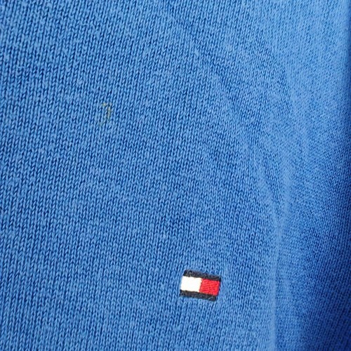 Tommy Hilfiger Maglione Uomo Extra Large Blu Scollo V Cotone Pullover Outdoor - Foto 5 di 9