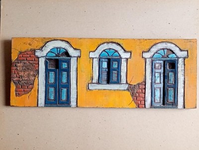 1972 HANDGESCHNITZTE UND HANDBEMALTE TAFEL DER RUA DA RELACAC, RIO DE JANEIRO