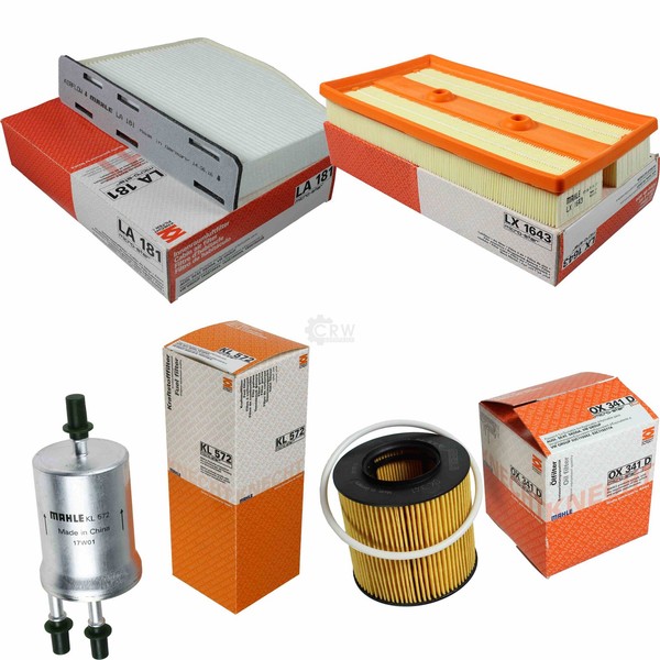 Mahle Kraftstofffilter KL 572 Innenraum LA 181 Luft LX 1643 ÖLfilter OX 341D-image