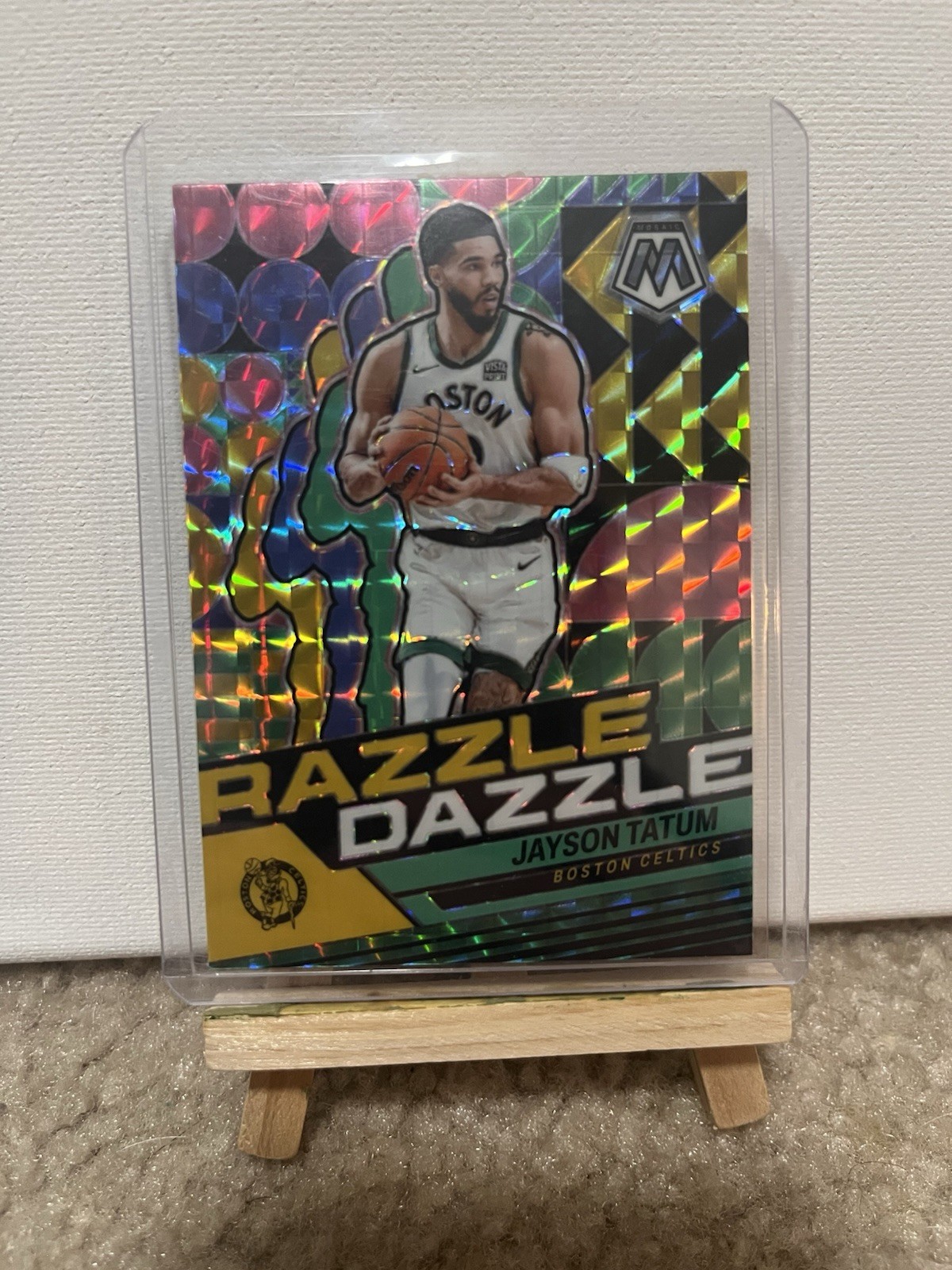 2023-24 Panini Mosaic Razzle Dazzle Prizm Jayson Tatum #4 Boston Celtics