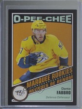 2019-20 O-Pee-Chee Marquee Rookies Retro Black 100/100 Dante Fabbro #545 7b5