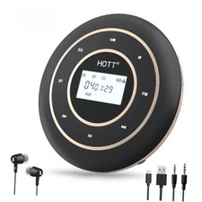 C105 Portable CD Player, Rechargeable Battery,Bluetooth/FM Transmit/AUX-Out,