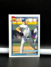 1991 Topps Baseball Trading Card Blue Jays David Wells #619