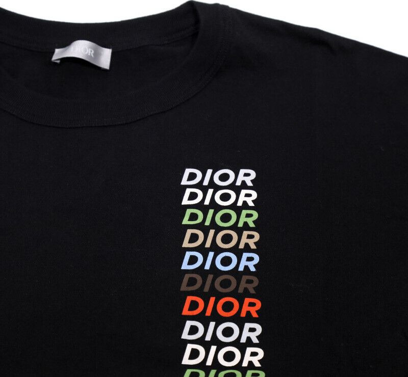 Dior Black Multi Logo Short Sleeve T-shirt S 413J696A0817 | eBay Dior Black Multi Logo Short Sleeve T-shirt S 413J696A0817 | eBay