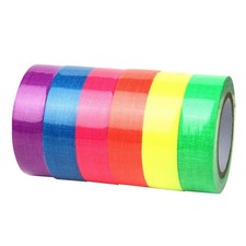 6 Rollen Leuchtstoffband Neon Schwarzlichtband f&uuml;r Party B&uuml;hnen und Studios