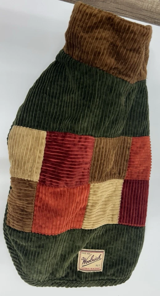 Woolrich Pet Corduroy Vest Jacket Dog SZ Small Autumn Brown Green Outdoor READ - Image 4 of 4