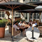 Yescom 13' Beech Wood Market Umbrella with Deck Mount & Pulley for Patio, Black — photo 3
